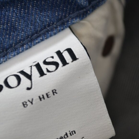 Boyish The Charley Anthropologie High Rise Button Fly Womens 32 Raw Hem Wide Leg - Picture 10 of 10